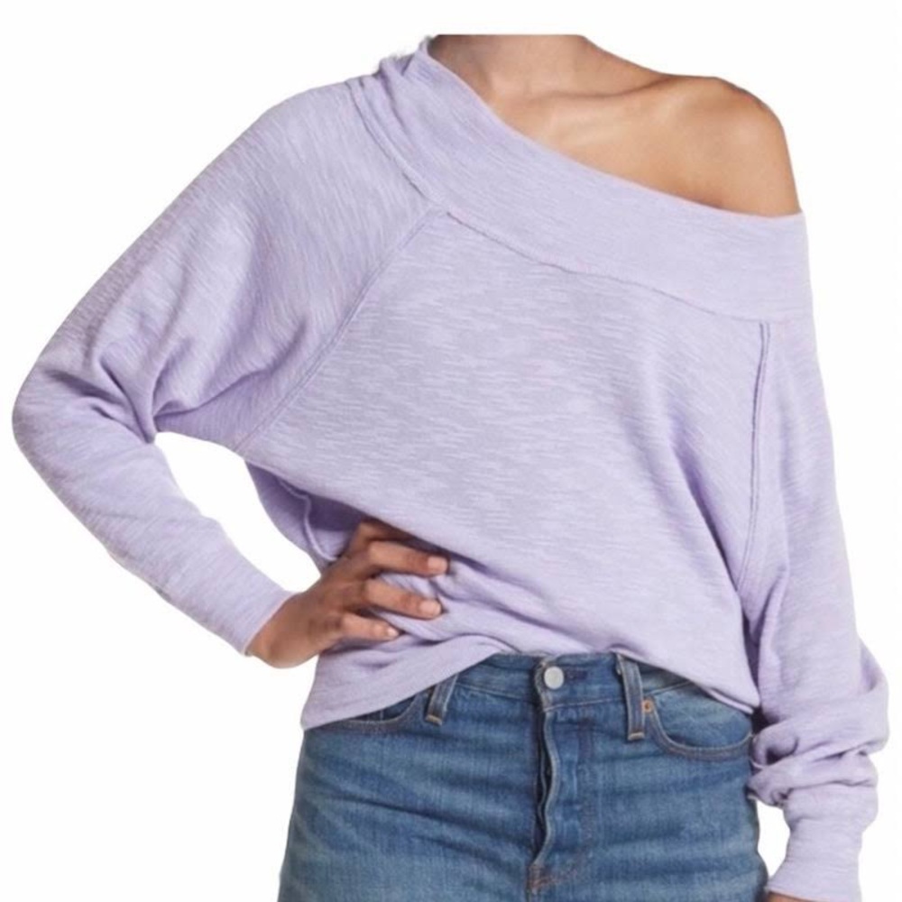 FREE PEOPLE Palisades off Shoulder Thermal Sweater